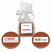 Gianduja mit Fotodruck Rund 6 cm